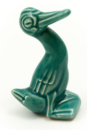 Harlequin Animal Novelty Spruce Green Duck Homer Laughlin Pottery for Woolworths