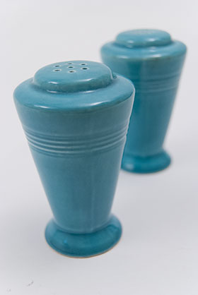 Vintage Harlequin Pottery Salt and Pepper Shakers in Original Turquoise Glaze Vintage Harlequin Pottery Salt and Pepper Shakers in Original Turquoise Glaze
