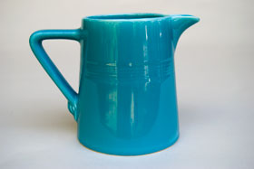 Vintage Harlequin Turquoise 22 ounce jug or milk pitcher: Harlequin Dinnerware 30s 40s American Solid Color Dinnerware For Sale
Vintage Harlequin Turquoise 22 ounce jug or milk pitcher: Harlequin Dinnerware 30s 40s American Solid Color Dinnerware For Sale