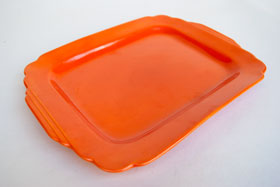 Radioactive Red Riviera Rectangular Batter Tray Radioactive Red Riviera Rectangular Batter Tray