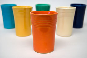Radioactive Red Vintage FiestaJuice Tumbler Fiestaware Pottery For Sale Radioactive Red Vintage FiestaJuice Tumbler Fiestaware Pottery For Sale