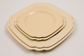 Vintage Riviera Pottery Ivory Bread Plate