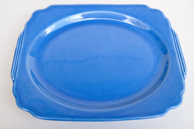 Original Mauve Blue RIviera Pottery Oval Well Platter with Tab Handles
Original Mauve Blue RIviera Pottery Oval Well Platter with Tab Handles