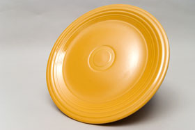 Vintage Fiesta Yellow 9 Inch Plate  Fiestaware Pottery Vase: Gift, Rare, Hard to Find, Buy Onlline Now, American Antique Pottery