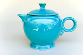 Turquoise Vintage Fiestaware Large Teapot Turquoise Vintage Fiestaware Large Teapot