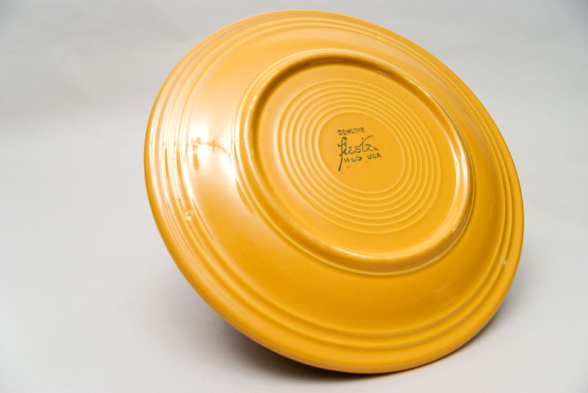 ... Vintage Fiesta Yellow 10 Inch Dinner Plate Fiestaware Pottery Vase Gift Rare Hard : fiestaware dinner plates - pezcame.com