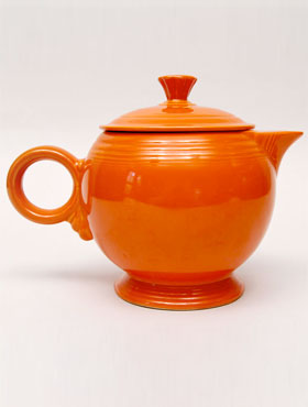 Red Vintage Fiestaware Large Teapot Red Vintage Fiestaware Large Teapot