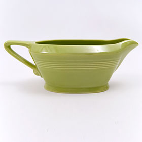 Vintage 50s Rose Harlequin Pottery Sauce Boat