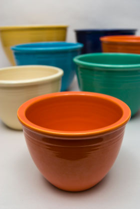 Vintage Fiesta Nesting Bowl Number Once in Original Red Glaze Vintage Fiesta Nesting Bowl Number Once in Original Red Glaze