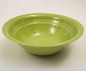 Harlequin Vintage 9 Inch Nappy Bowl in 50s Chartreuse Glaze