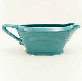 Vintage 50s Rose Harlequin Pottery Sauce Boat