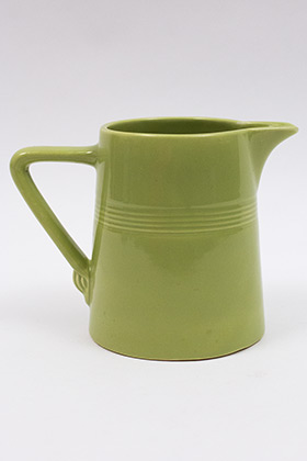 Vintage Harlequin Original 50s Chartreuse 22 ounce jug or milk pitcher: Harlequin Dinnerware 30s 40s American Solid Color Dinnerware For Sale