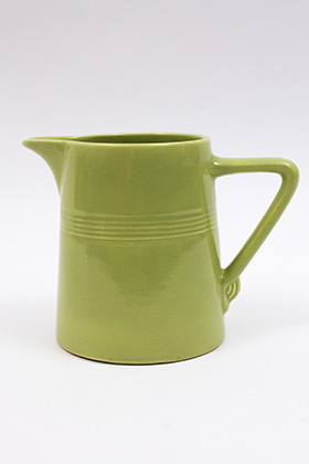  Vintage Harlequin Original 50s Chartreuse 22 ounce jug or milk pitcher: Harlequin Dinnerware 30s 40s American Solid Color Dinnerware For Sale       
