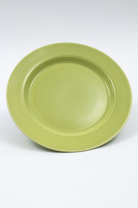 Vintage Harlequin Pottery 50s Chartreuse Salad Plate For Sale