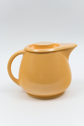 Kitchen Kraft Covered Jug in Original Yellow: Hard to Find Go-Along Fiestaware Pottery For Sale