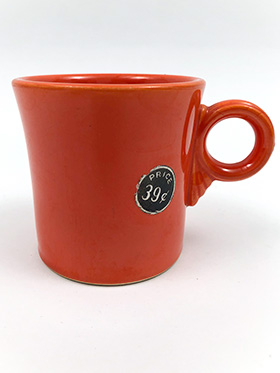 Vintage Fiestaware Tom and Jerry Mug in Original Radioactive Red Glaze For Sale Vintage Fiestaware Tom and Jerry Mug in Original Radioactive Red Glaze For Sale