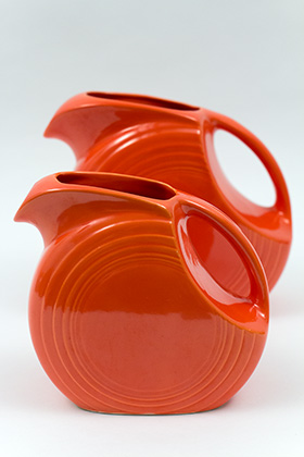 Red Vintage Fiestaware Red Juice Pitcher For Sale Red Vintage Fiestaware Red Juice Pitcher For Sale