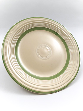 Green Stripe Vintage Fiesta 10 inch Dinner Plate Green Stripe Vintage Fiesta 10 inch Dinner Plate
