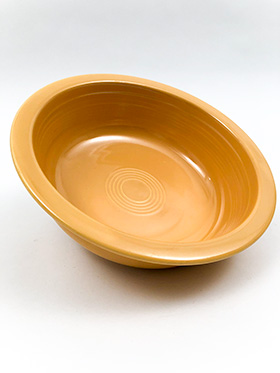 Yellow Vintage Fiesta 9 and one half inch nappy bowl Fiestaware For Sale Old Authentic Yellow Vintage Fiesta 9 and one half inch nappy bowl Fiestaware For Sale Old Authentic