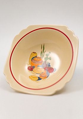 Vintage Mexicana Decalware Homer Laughlin Oatmeal Bowl