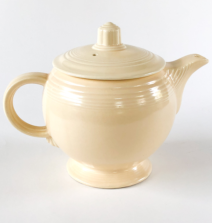 ivory vintage fiestaware medium sized c handled teapot for sale