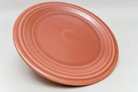1950s vintage fiestaware color rose 9 inch luncheon plate for sale