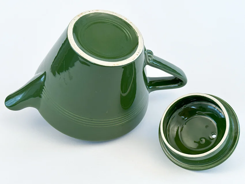 1950s forest green harlequin teapot for sale