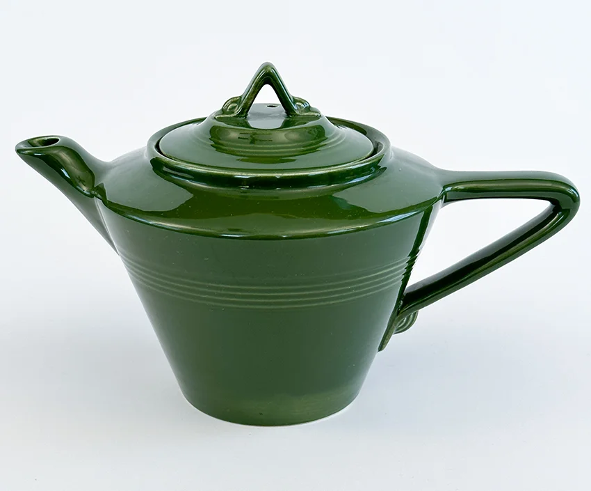 1950s forest green harlequin teapot for sale