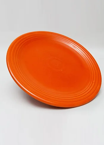 original red vintage fiestaware 15 inch chop plate