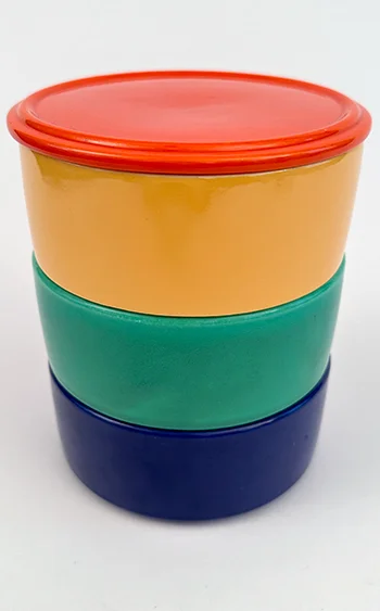 Kitchen Kraft Stacking Refigerator Set: Hard to Find Go-Along Fiestaware Pottery For Sale