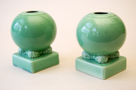 Vintage Fiestaware, Original Green,Bulb Candle Holders Vintage Fiestaware, Original Green,Bulb Candle Holders