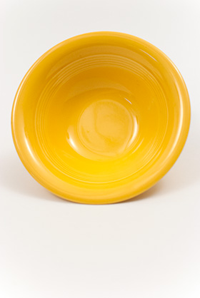 Harlequin Pottery Oatmeal Bowl in Original Yellow Glaze