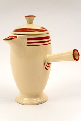VIntage Fiestaware, Original Ivory, Demitasse Coffeepot, A.D., Stick Handle, Rare Pottery For Sale VIntage Fiestaware, Original Ivory, Demitasse Coffeepot, A.D., Stick Handle, Rare Pottery For Sale