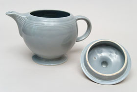 Vintage 50s Fiestaware Colors Gray Teapot For Sale: Vintage Fiestaware Teapot