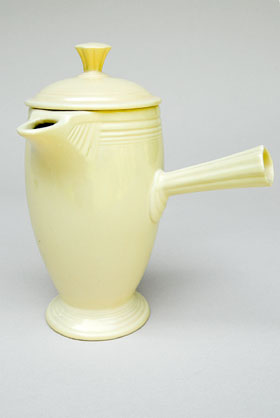 VIntage Fiestaware, Original Ivory, Demitasse Coffeepot, A.D., Stick Handle, Rare Pottery For Sale VIntage Fiestaware, Original Ivory, Demitasse Coffeepot, A.D., Stick Handle, Rare Pottery For Sale