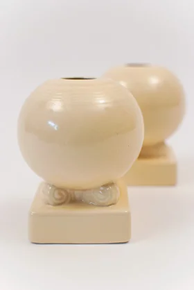ivory vintage fiestaware bulb candle holders for sale