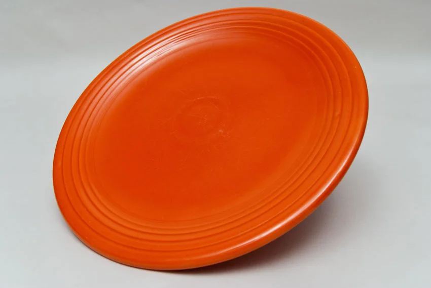 red vintage fiesta ware 13inch chop plate for sale