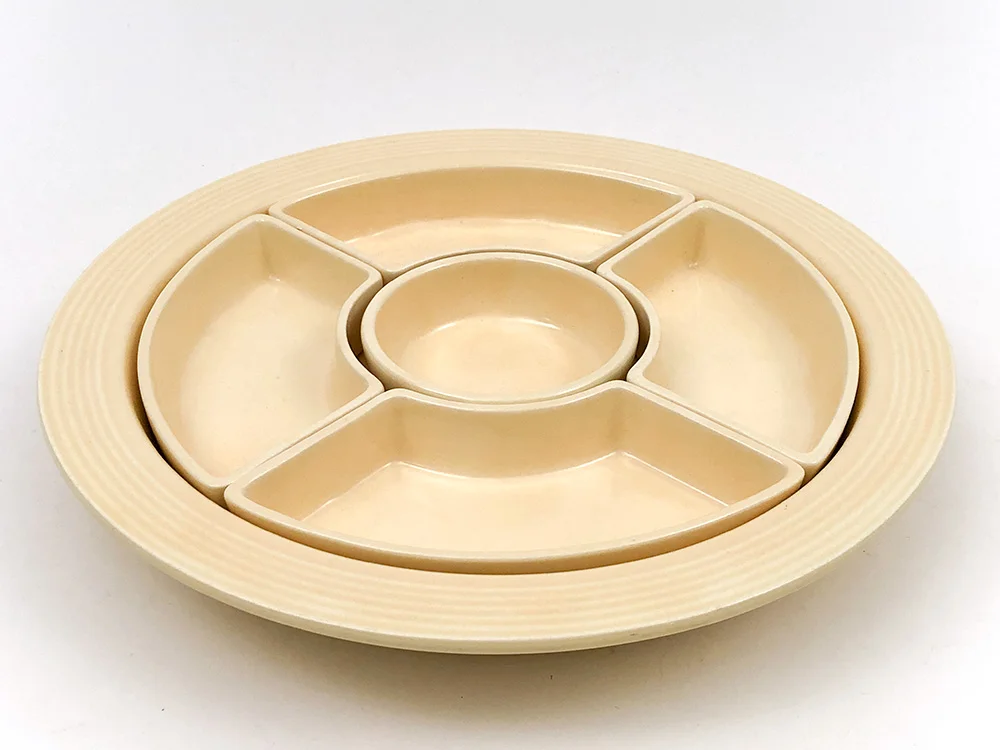 all ivory vintage fiesta relish tray for sale