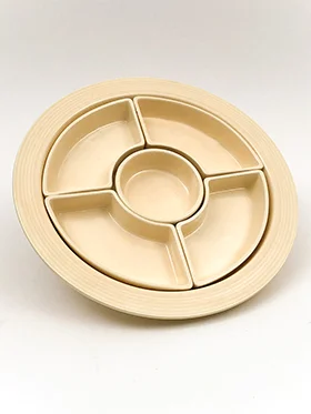 all ivory vintage fiestaware relish tray